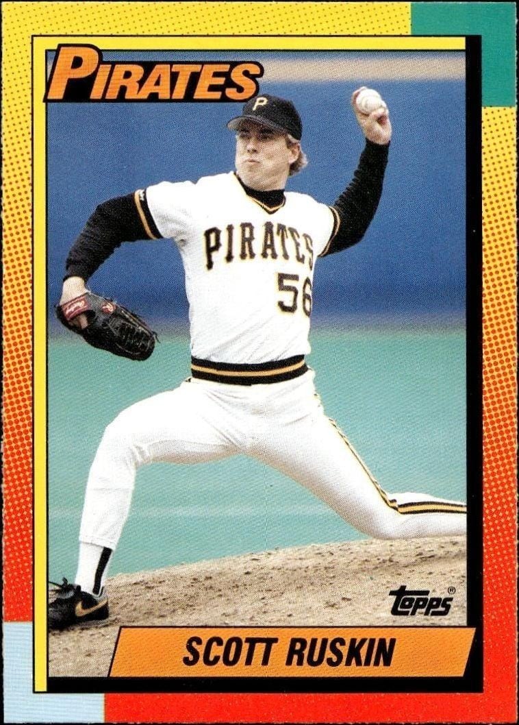 1990 Topps Traded Scott Ruskin #106T trading card