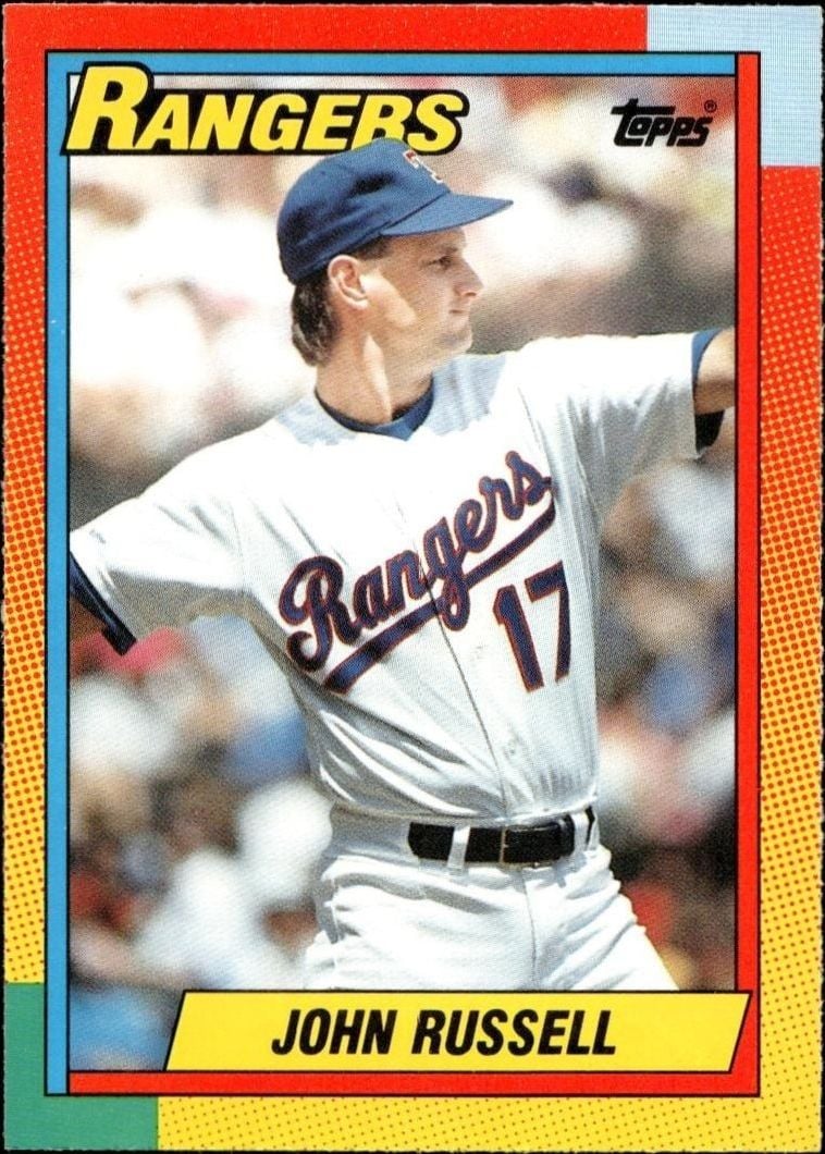 John Russell 1990 Topps Traded #107T Baseball Trading Card - Front 1990 Topps Traded John Russell #107T baseball trading card front