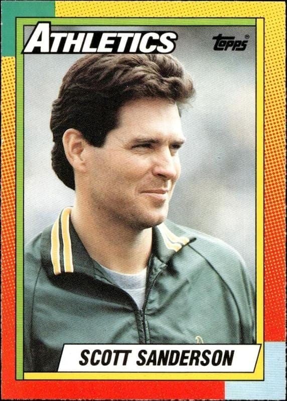 Scott Sanderson 1990 Topps Traded #110T Baseball Trading Card - Front 1990 Topps Traded Scott Sanderson #110T baseball trading card front