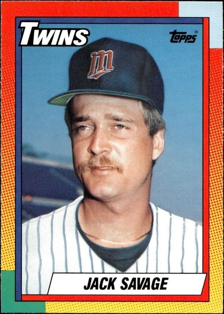Jack Savage 1990 Topps Traded #111T Baseball Trading Card - Front 1990 Topps Traded Jack Savage #111T baseball trading card front