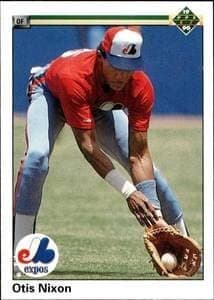1990 Upper-Deck Otis Nixon #379 trading card