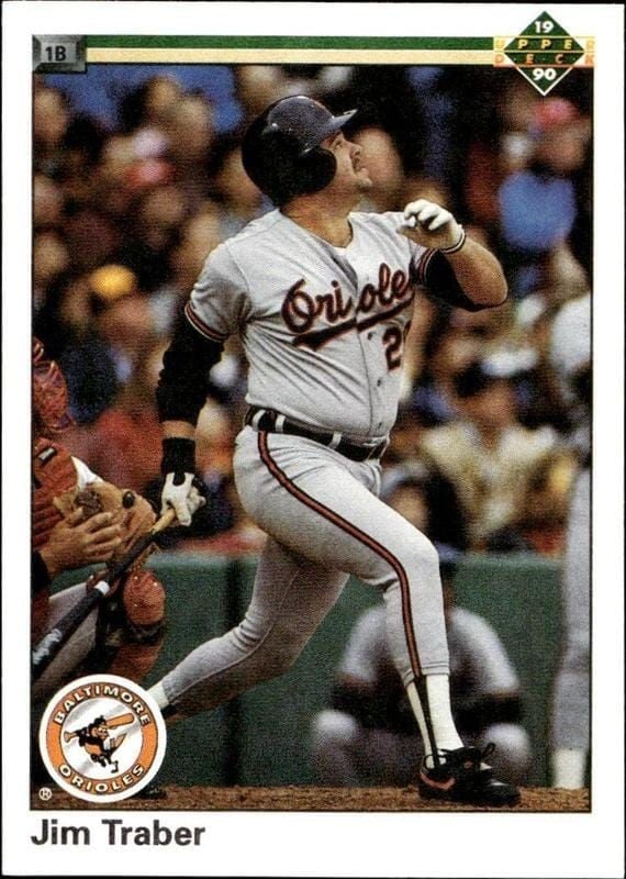 1990 Upper-Deck Jim Traber #268 trading card