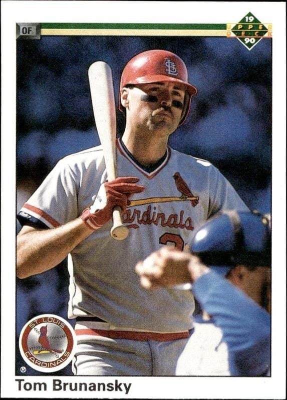 Tom Brunansky 1990 Upper Deck #257 Baseball Trading Card - Front 1990 Upper Deck Tom Brunansky #257 baseball trading card front