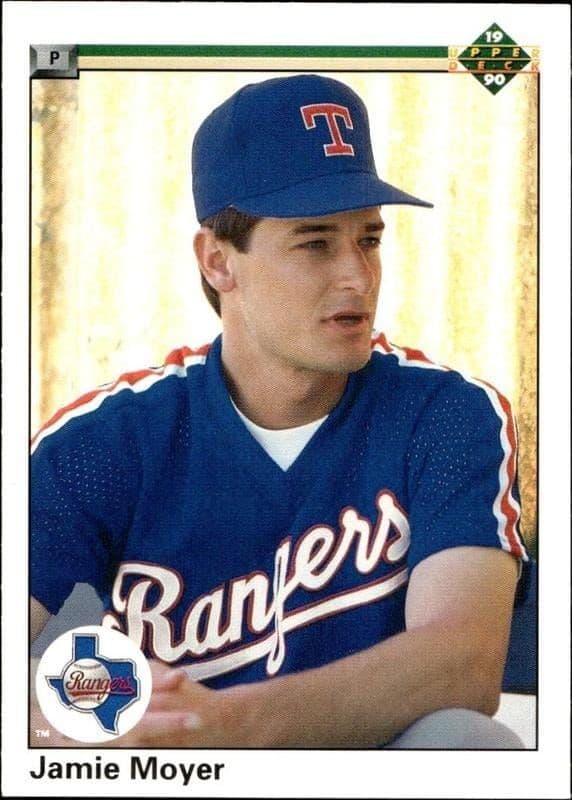 1990 Upper-Deck Jamie Moyer #619 trading card