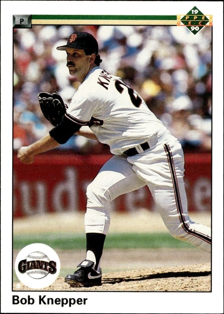 Bob Knepper 1990 Upper Deck #599 Baseball Trading Card - Front 1990 Upper Deck Bob Knepper #599 baseball trading card front