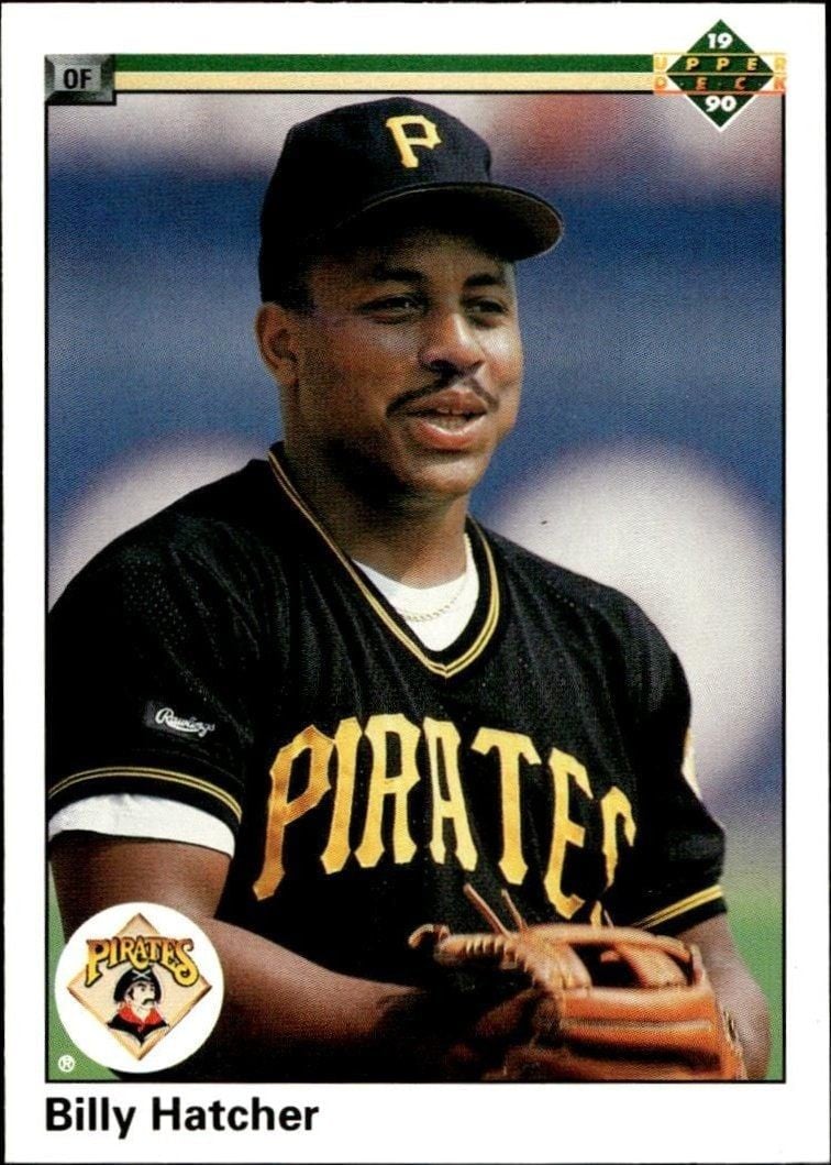 Billy Hatcher 1990 Upper Deck #598 Baseball Trading Card - Front 1990 Upper Deck Billy Hatcher #598 baseball trading card front