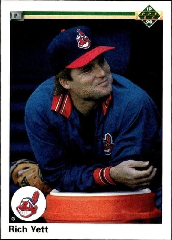 Rich Yett 1990 Upper Deck #595 Baseball Trading Card - Front 1990 Upper Deck Rich Yett #595 baseball trading card front