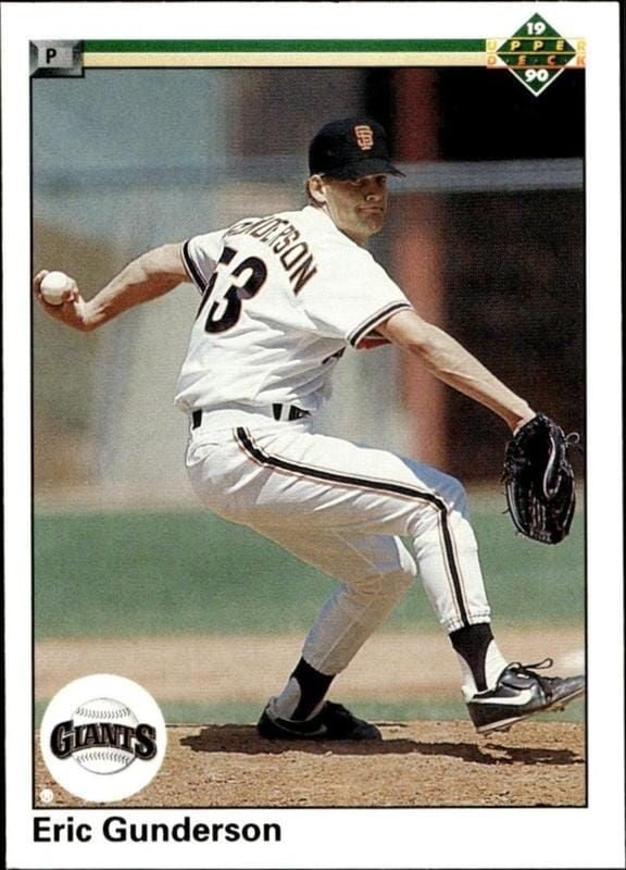 Eric Gunderson 1990 Upper Deck #752 Baseball Trading Card - Front 1990 Upper Deck Eric Gunderson #752 baseball trading card front
