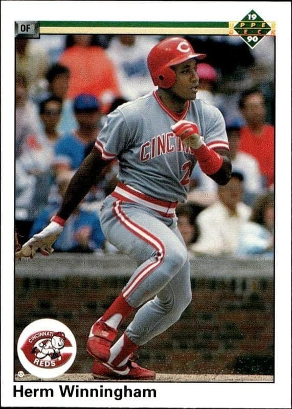 1990 Upper-Deck Herm Winningham #589 trading card