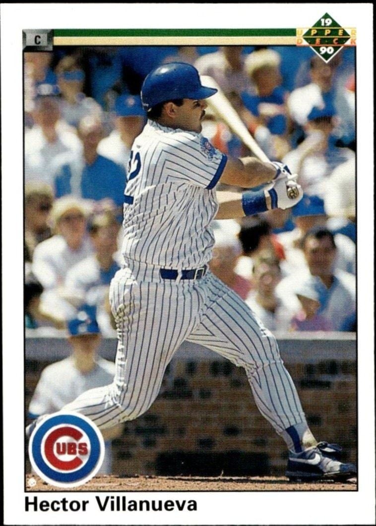 Hector Villanueva 1990 Upper Deck #741 Baseball Trading Card - Front 1990 Upper Deck Hector Villanueva #741 baseball trading card front