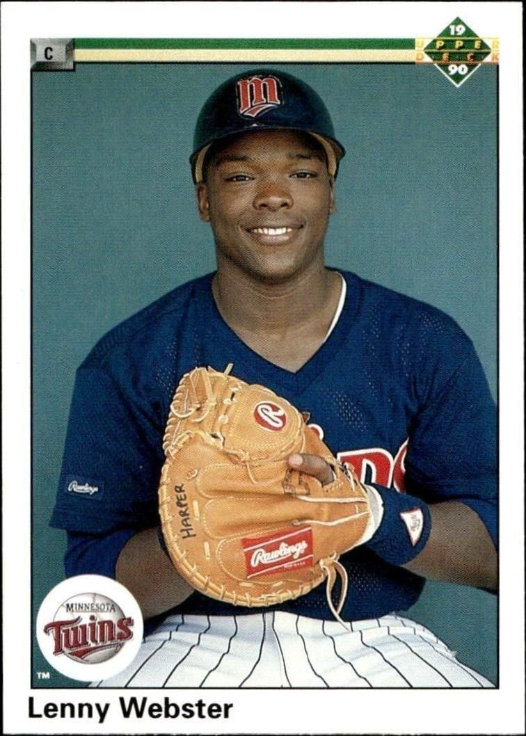 Lenny Webster 1990 Upper Deck #728 Baseball Trading Card - Front 1990 Upper Deck Lenny Webster #728 baseball trading card front
