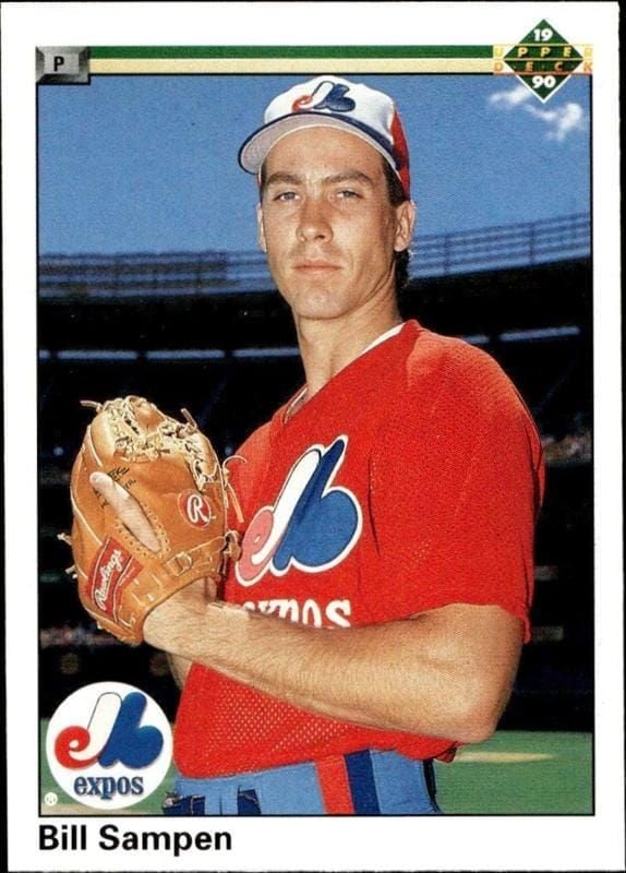 Bill Sampen 1990 Upper Deck #724 Baseball Trading Card - Front 1990 Upper Deck Bill Sampen #724 baseball trading card front