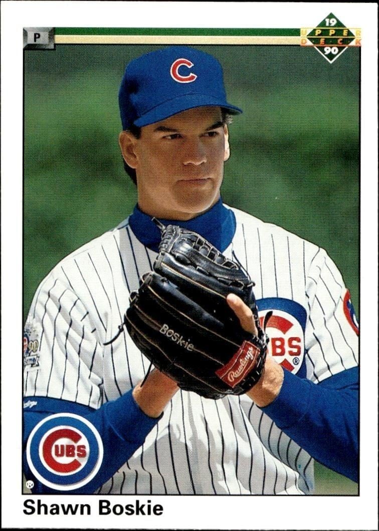 Shawn Boskie 1990 Upper Deck #722 Baseball Trading Card - Front 1990 Upper Deck Shawn Boskie #722 baseball trading card front