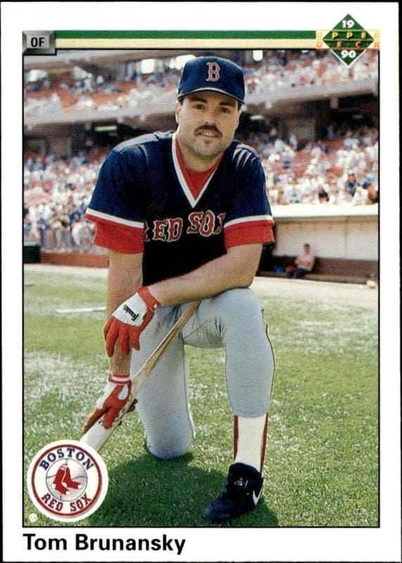 Tom Brunansky 1990 Upper Deck #708 Baseball Trading Card - Front 1990 Upper Deck Tom Brunansky #708 baseball trading card front