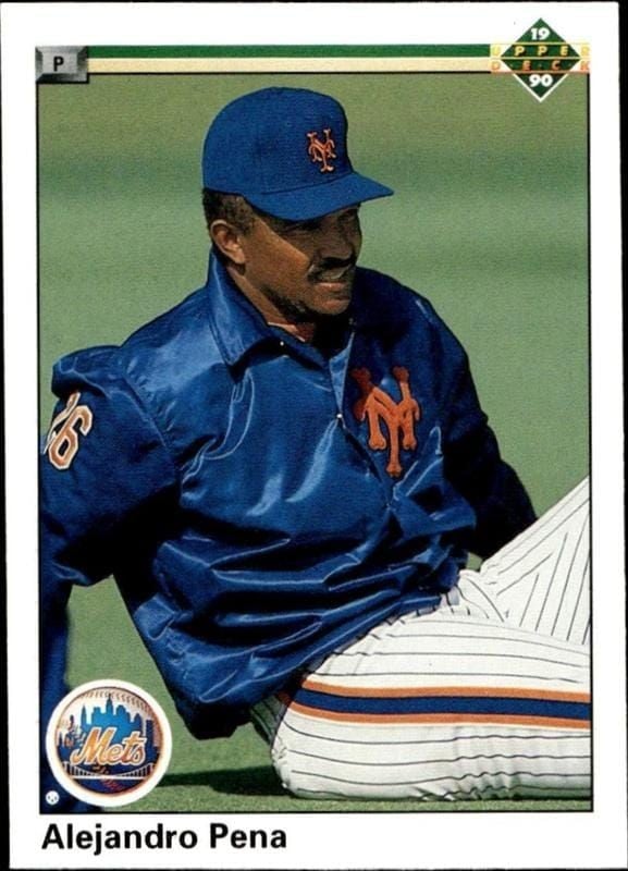 Alejandro Pena 1990 Upper Deck #703 Baseball Trading Card - Front 1990 Upper Deck Alejandro Pena #703 baseball trading card front