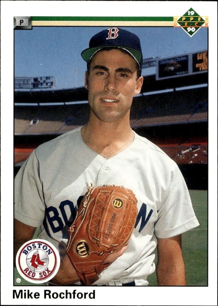 Mike Rochford 1990 Upper Deck #694 Baseball Trading Card - Front 1990 Upper Deck Mike Rochford #694 baseball trading card front