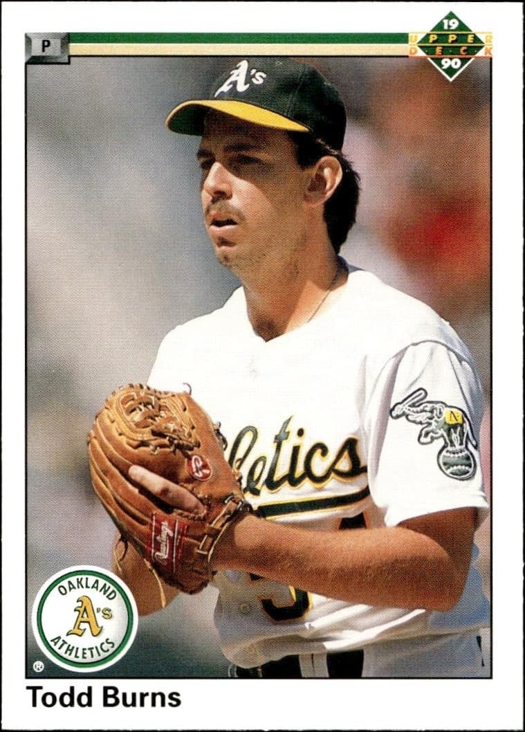 1990 Upper-Deck Todd Burns #689 trading card