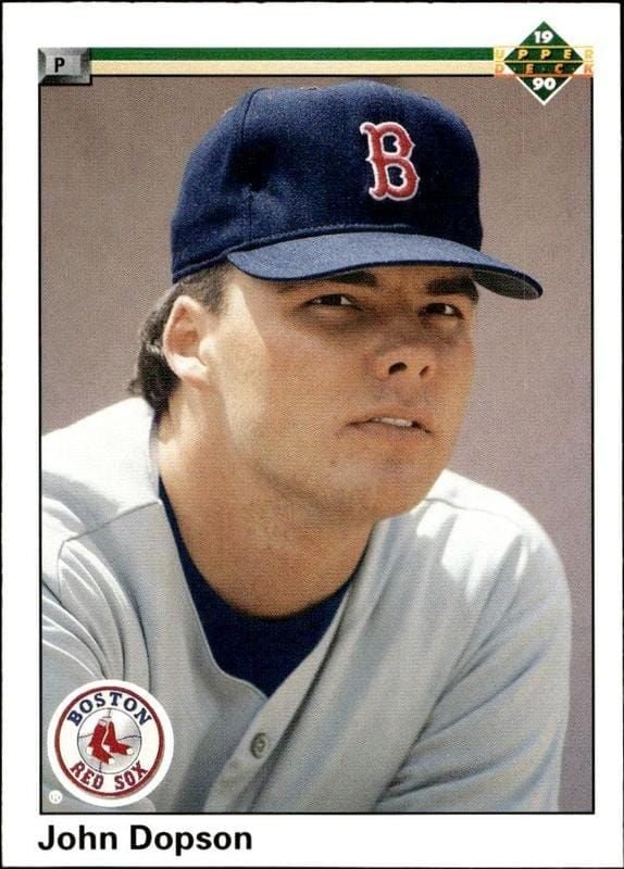 John Dopson 1990 Upper Deck #671 Baseball Trading Card - Front 1990 Upper Deck John Dopson #671 baseball trading card front