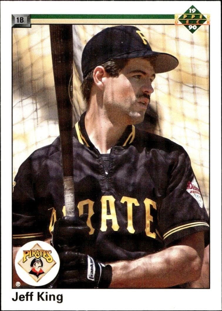 Jeff King 1990 Upper Deck #557 Baseball Trading Card - Front 1990 Upper Deck Jeff King #557 baseball trading card front
