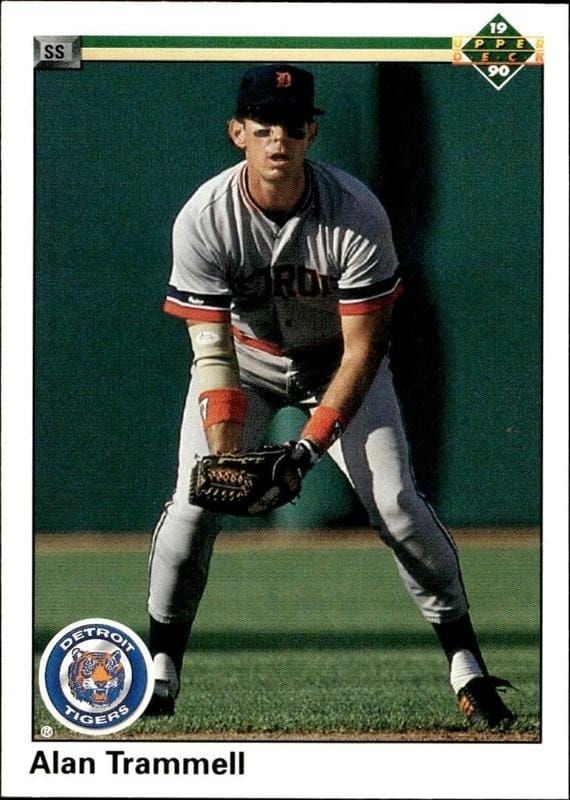 Alan Trammell 1990 Upper Deck #554 Baseball Trading Card - Front 1990 Upper Deck Alan Trammell #554 baseball trading card front