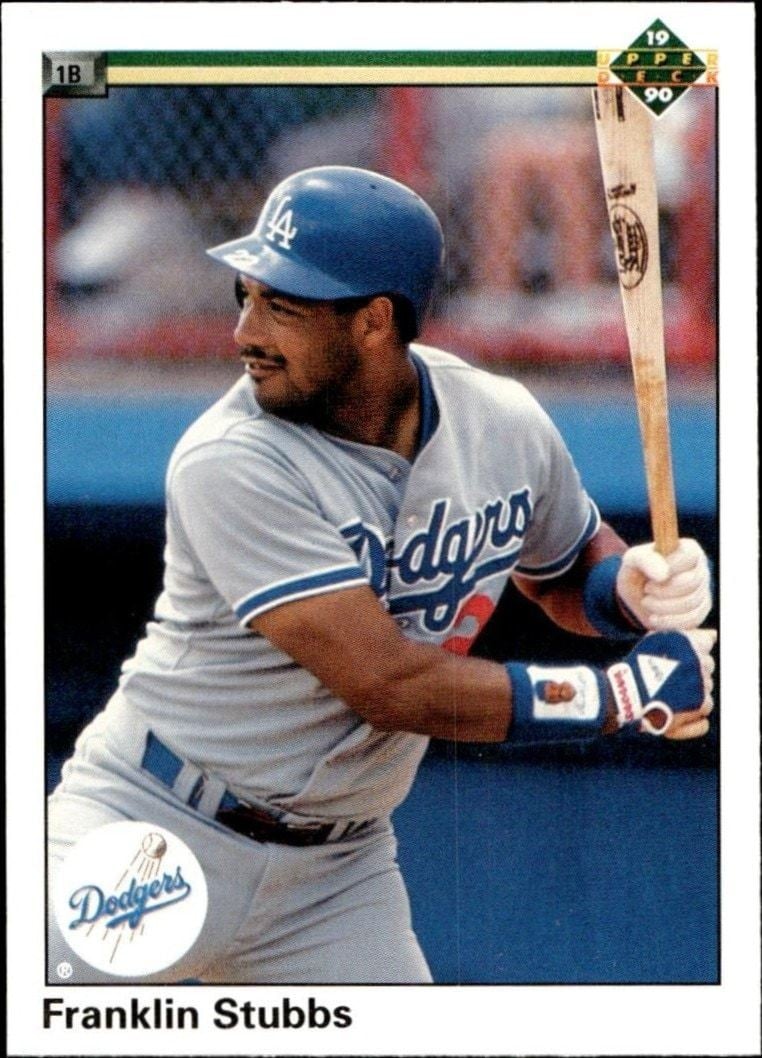 Franklin Stubbs 1990 Upper Deck #550 Baseball Trading Card - Front 1990 Upper Deck Franklin Stubbs #550 baseball trading card front