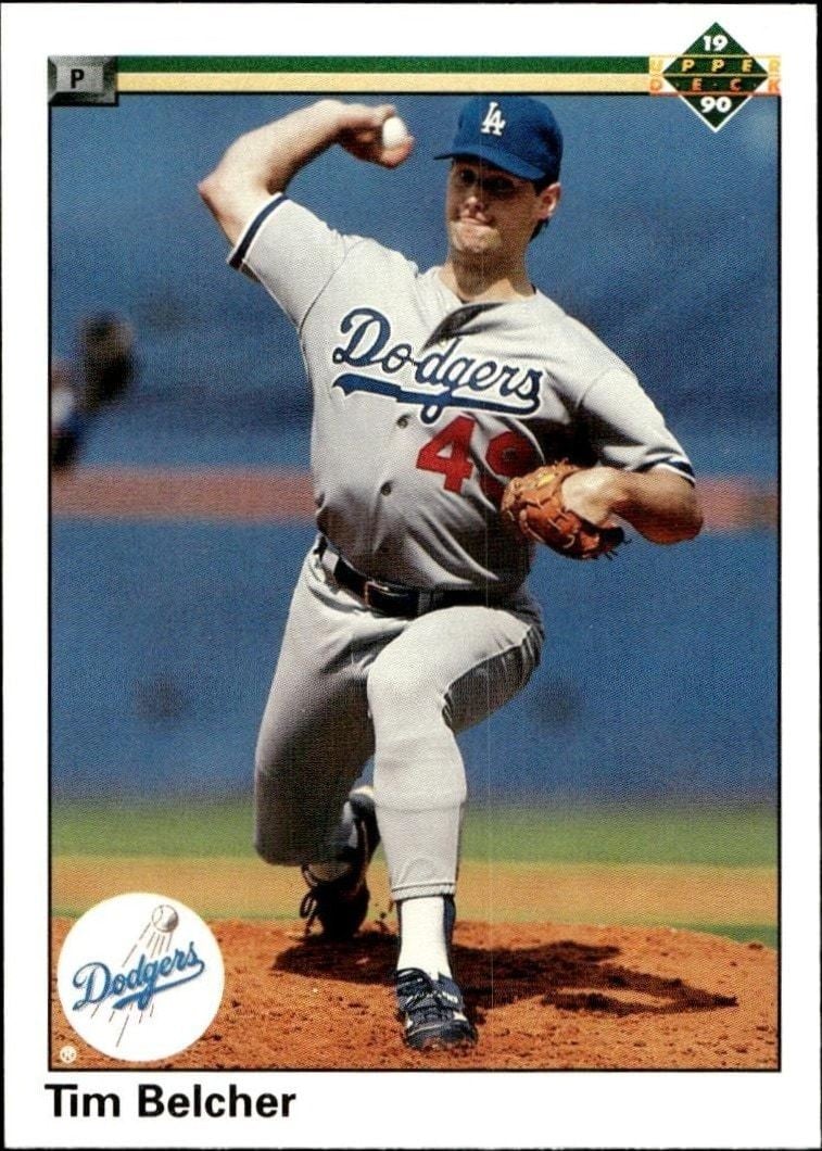 Tim Belcher 1990 Upper Deck #547 Baseball Trading Card - Front 1990 Upper Deck Tim Belcher #547 baseball trading card front