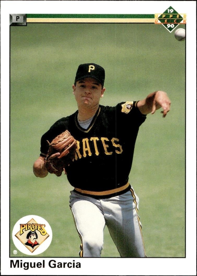 Miguel Garcia 1990 Upper Deck #538 Baseball Trading Card - Front 1990 Upper Deck Miguel Garcia #538 baseball trading card front