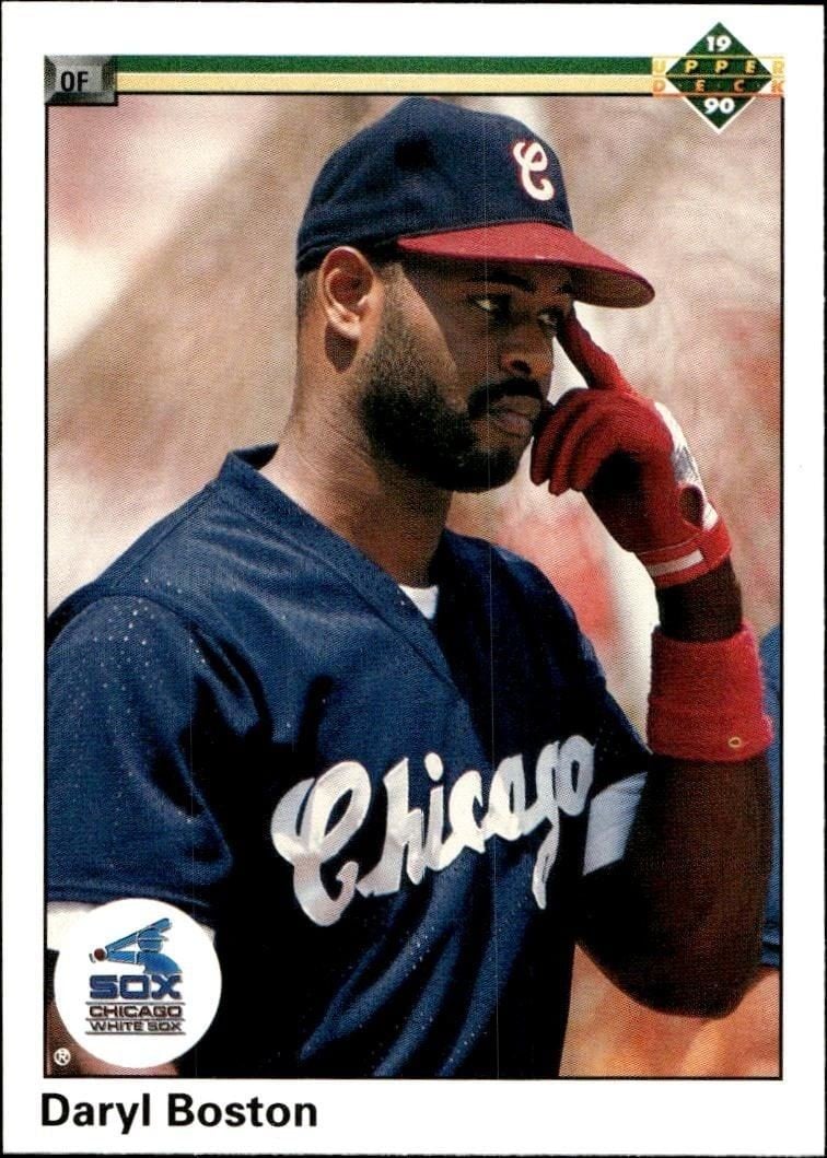 Daryl Boston 1990 Upper Deck #529 Baseball Trading Card - Front 1990 Upper Deck Daryl Boston #529 baseball trading card front