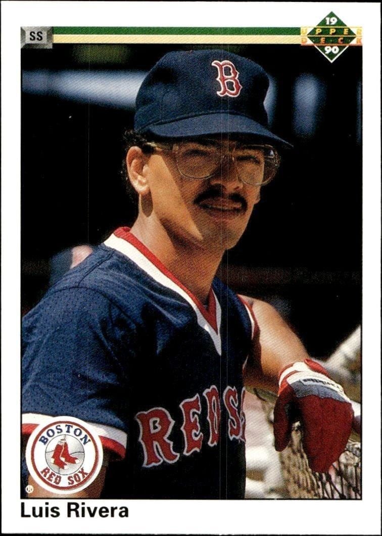 Luis Rivera 1990 Upper Deck #482 Baseball Trading Card - Front 1990 Upper Deck Luis Rivera #482 baseball trading card front