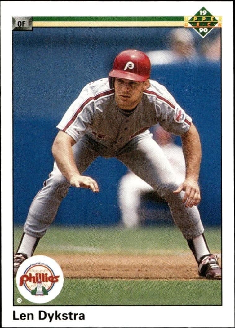 1990 Upper-Deck Len Dykstra #472 trading card