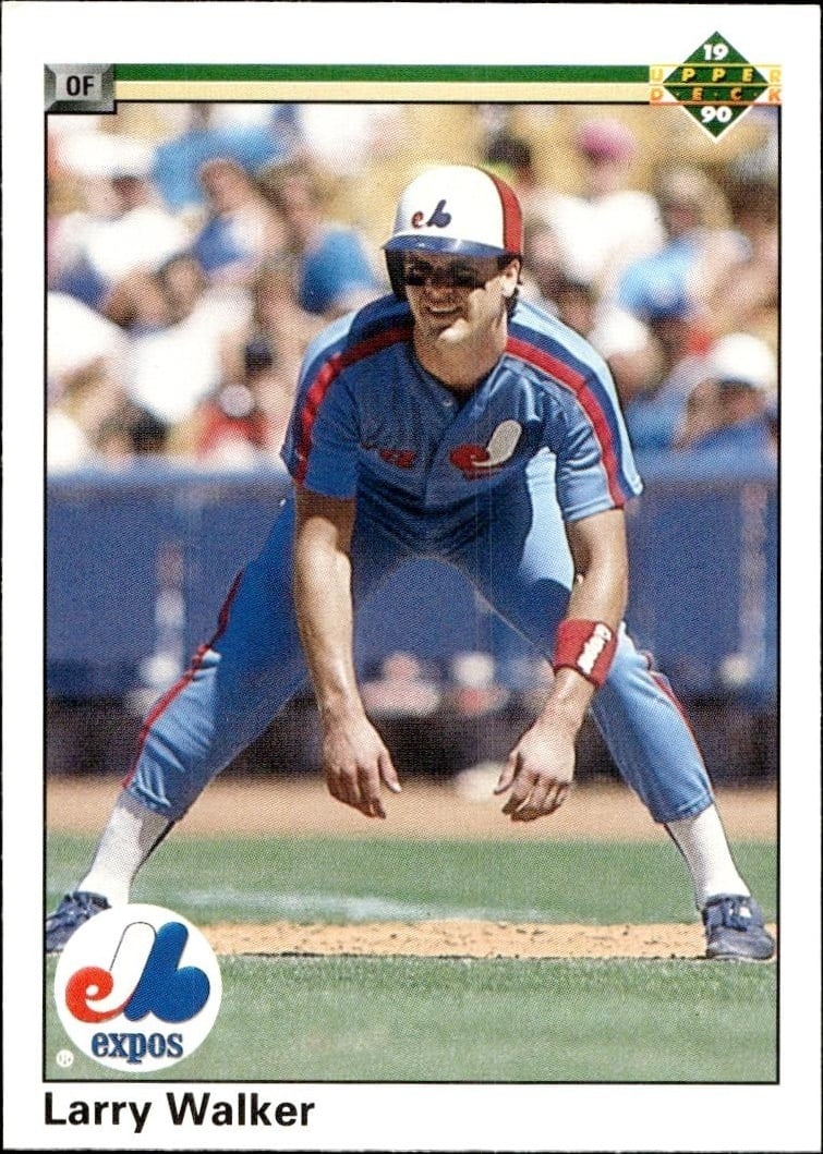 1990 Upper-Deck Larry Walker #466 trading card