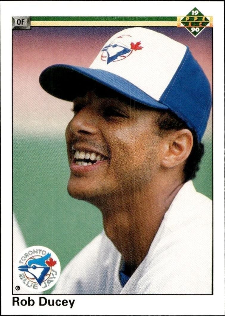Rob Ducey 1990 Upper Deck #464 Baseball Trading Card - Front 1990 Upper Deck Rob Ducey #464 baseball trading card front