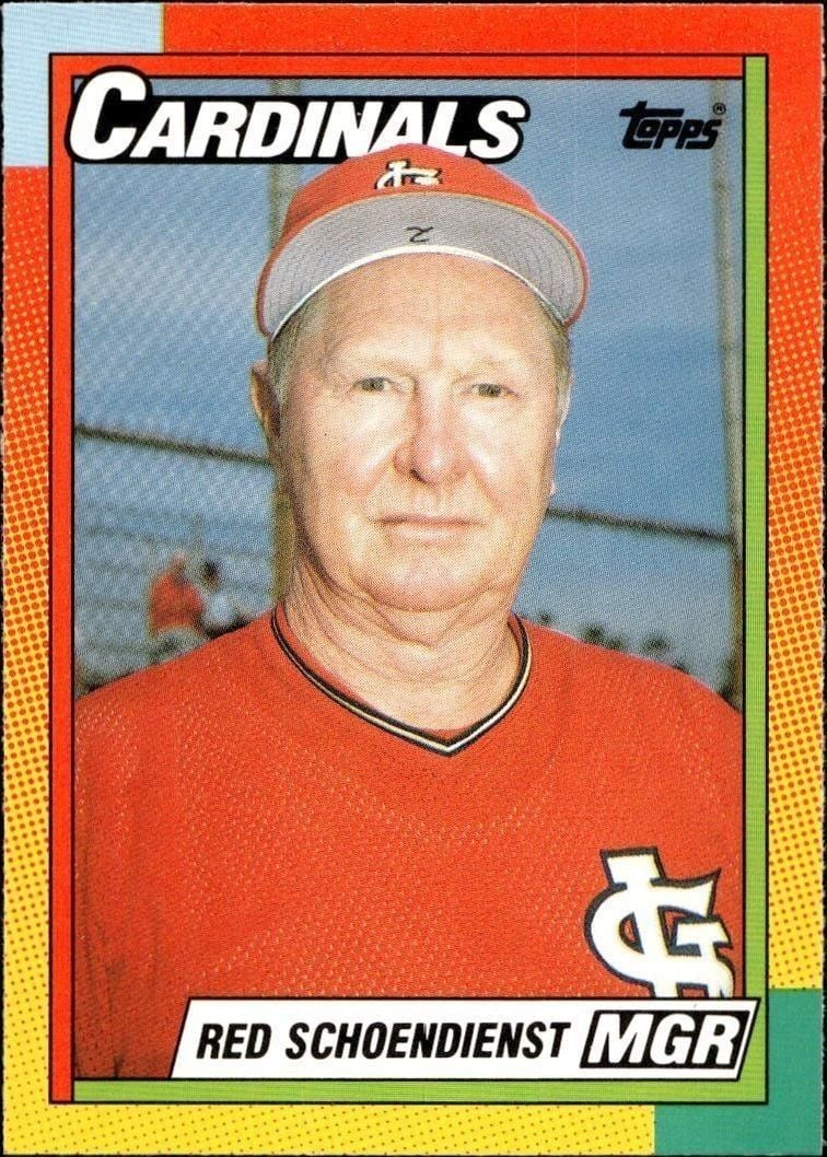 1990 Topps Traded Red Schoendienst #113T trading card