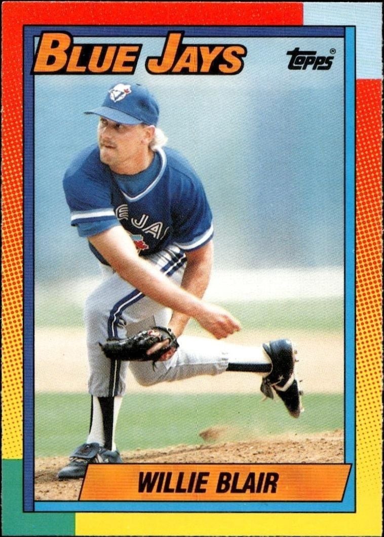 Willie Blair 1990 Topps Traded #8T Baseball Trading Card - Front 1990 Topps Traded Willie Blair #8T baseball trading card front