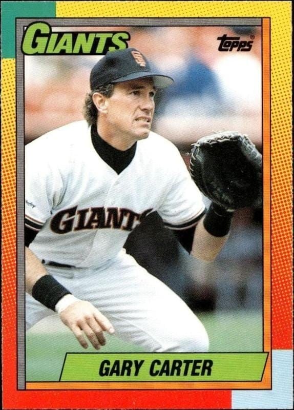 Gary Carter 1990 Topps Traded #19T Baseball Trading Card - Front 1990 Topps Traded Gary Carter #19T baseball trading card front