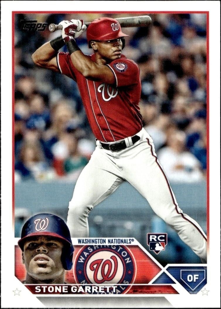 Stone Garrett 2023 Topps Series 2 #498 Baseball Trading Card - Front 2023 Topps Series 2 Stone Garrett #498 baseball trading card front