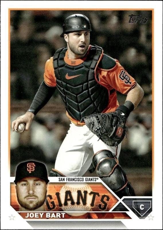 Joey Bart 2023 Topps Series 2 #435 Baseball Trading Card - Front 2023 Topps Series 2 Joey Bart #435 baseball trading card front