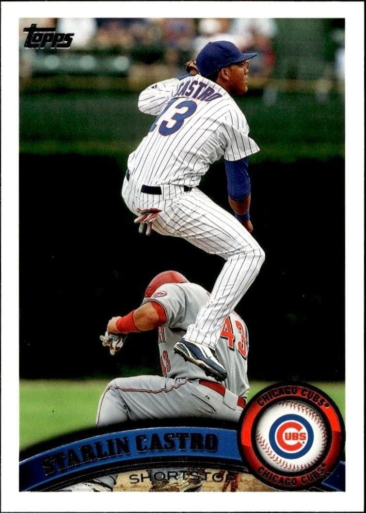 Starlin Castro 2011 Topps #247 Baseball Trading Card - Front 2011 Topps Starlin Castro #247 baseball trading card front