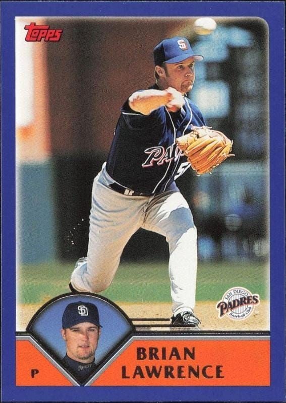 Brian Lawrence 2003 Topps #157 Baseball Trading Card - Front 2003 Topps Brian Lawrence #157 baseball trading card front