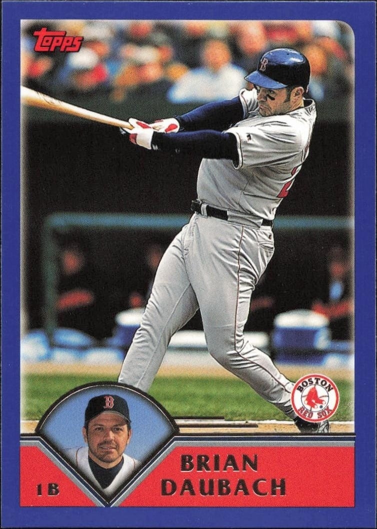 Brian Daubach 2003 Topps #132 Baseball Trading Card - Front 2003 Topps Brian Daubach #132 baseball trading card front
