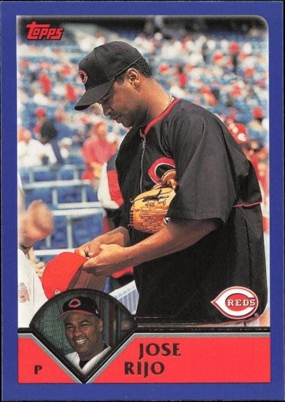 Jose Rijo 2003 Topps #99 Baseball Trading Card - Front 2003 Topps Jose Rijo #99 baseball trading card front