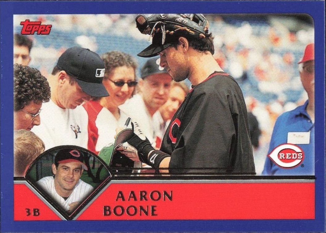 Aaron Boone 2003 Topps #48 Baseball Trading Card - Front 2003 Topps Aaron Boone #48 baseball trading card front