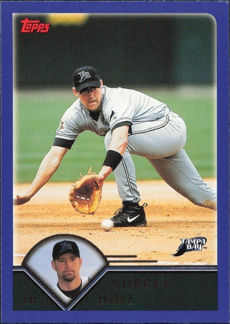 Aubrey Huff 2003 Topps #36 Baseball Trading Card - Front 2003 Topps Aubrey Huff #36 baseball trading card front