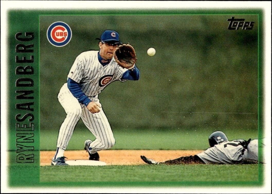 1997 Topps Series 1 Ryne Sandberg #167 trading card