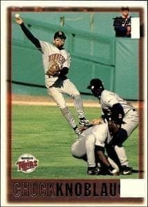 1997 Topps Series 1 Chuck Knoblauch #65 trading card