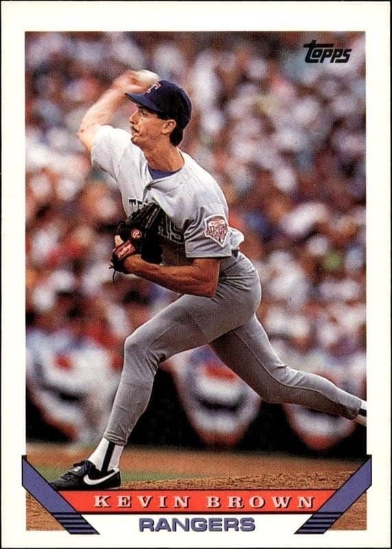 Kevin Brown 1993 Topps Series 2 #785 Baseball Trading Card - Front 1993 Topps Series 2 Kevin Brown #785 baseball trading card front