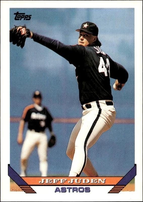 Jeff Juden 1993 Topps Series 2 #709 Baseball Trading Card - Front 1993 Topps Series 2 Jeff Juden #709 baseball trading card front