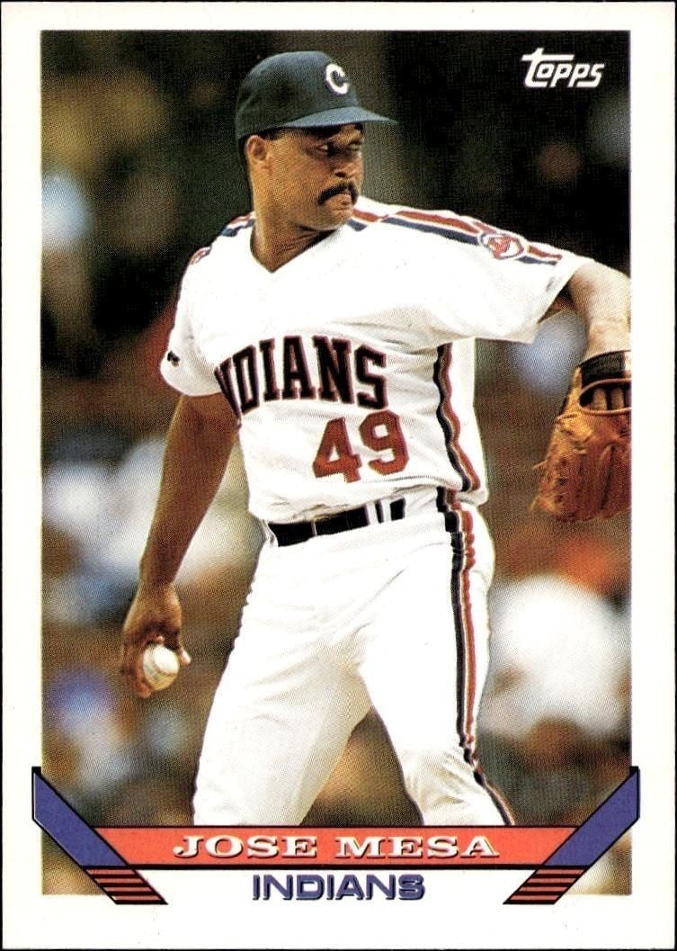 1993 Topps Series 2 Jose Mesa #696 trading card
