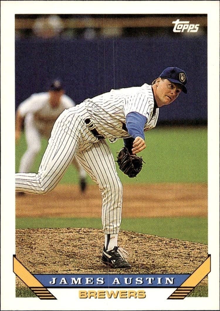 Jim Austin 1993 Topps Series 2 #449 Baseball Trading Card - Front 1993 Topps Series 2 Jim Austin #449 baseball trading card front