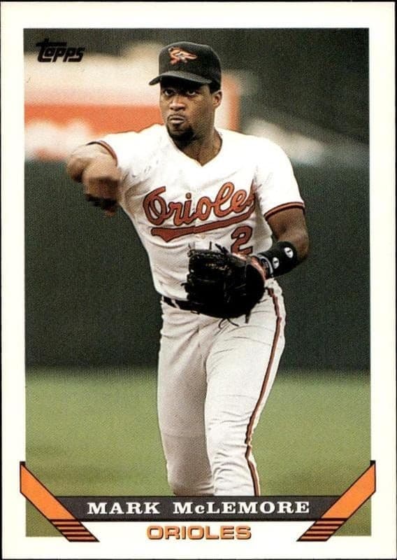 1993 Topps Series 1 Mark McLemore #55 trading card